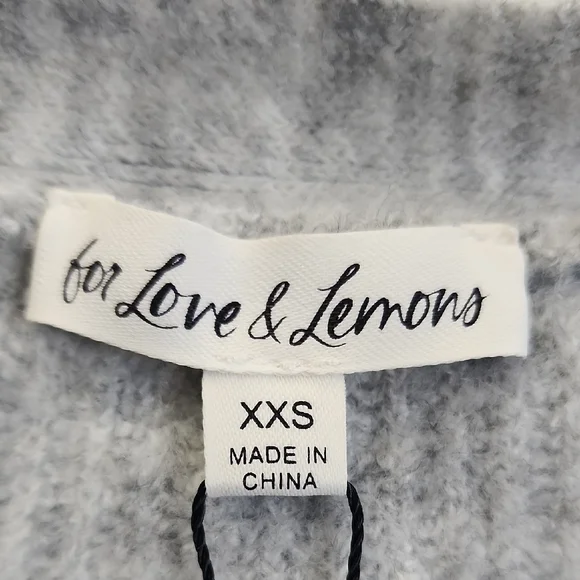 For Love And Lemons Gray Cropped Knit Shrug - Picture 2 of 7